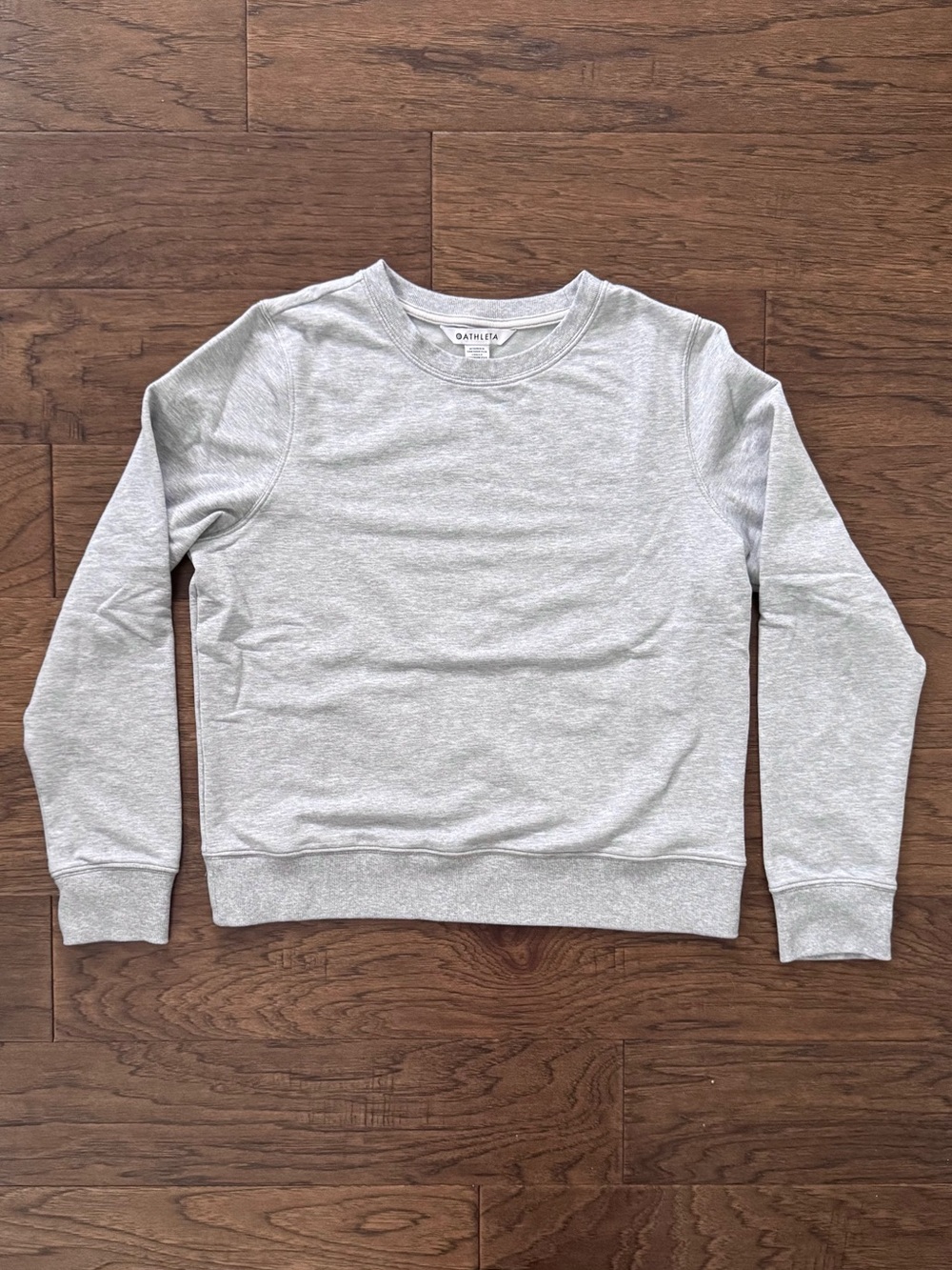 EUC Athleta Retroterry Crewneck Sweatshirt Grey Heather Size Small